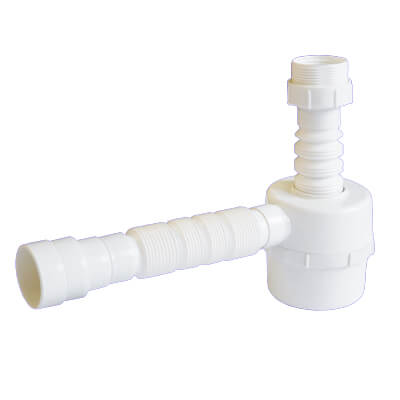 SIFÓN PVC BOTELLA SIMPLE BLANCO