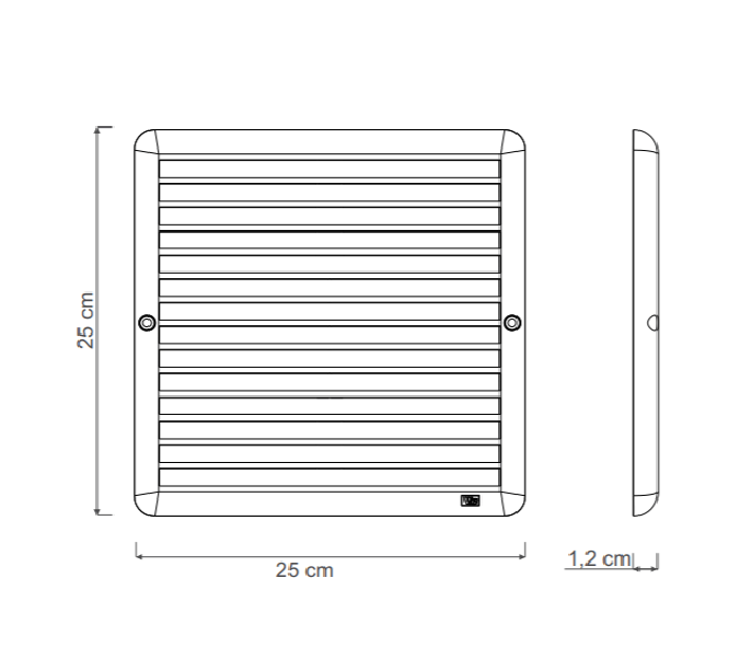 Rejillas de superficie REJILLA 25X25