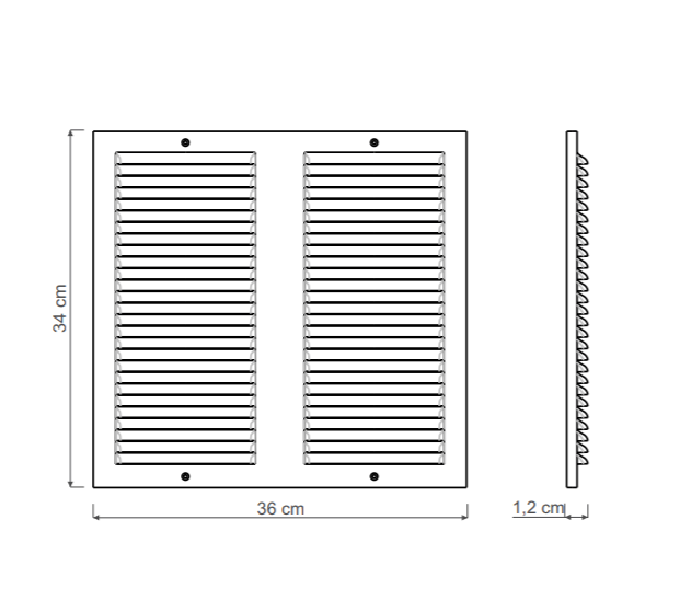 Rejillas de superficie REJILLA 36X34